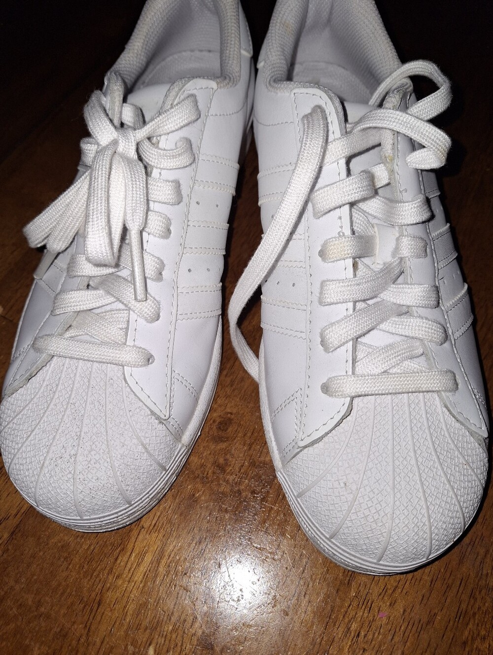 Adidas Classic Superstar II Shell Toe Design Low Top White Sneakers Size 8.5